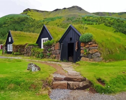 Aesthetic Iceland Farmhouse Paint By Number