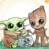 Baby Groot And Baby Yoda Paint By Number