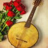 Banjolele And Red Roses Paint By Number