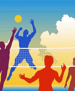 Beach Volleyball Paint By Number