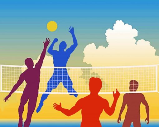 Beach Volleyball Paint By Number