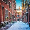 Boston Beacon Hill In Winter Paint By Number