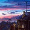 Calm Anime Sunset Scene Paint By Number