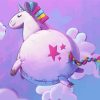 Cartoon Fluffy Unicorn Paint By Number