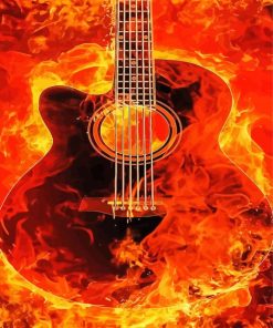 Flame Guitar Paint By Number