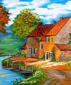 Germany Countryside Illustration Paint By Number