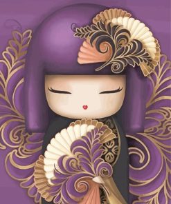 Illustration Japanese Doll Paint By Number