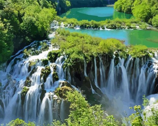 Jezera Waterfalls Paint By Number