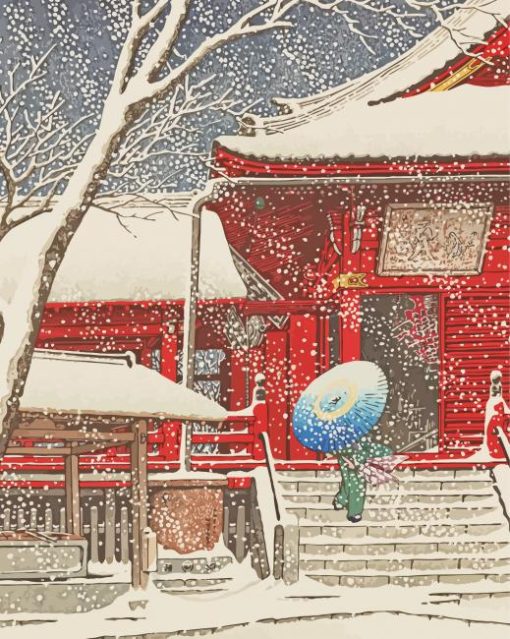 Japanese Winter Snow Art Paint By Number