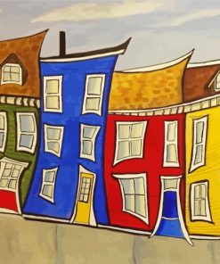 Jellybean Houses Newfoundland Art Paint By Number