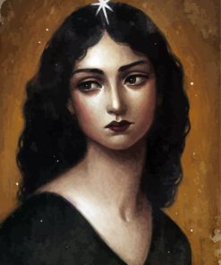 Lady With Black Hair Paint By Number