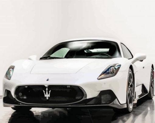 Pearl White Mc20 Maserati Car Paint By Number