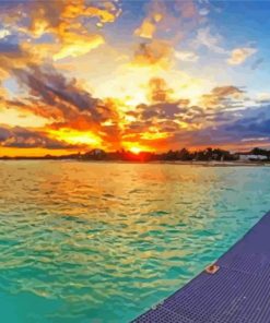 Quintana Roo Beach At Sunset Paint By Number