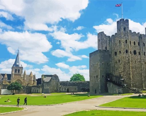 Rochester Castle England Paint By Number