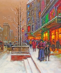 St Denis Paris Christmas Evening By Edouard Cortes Paint By Number