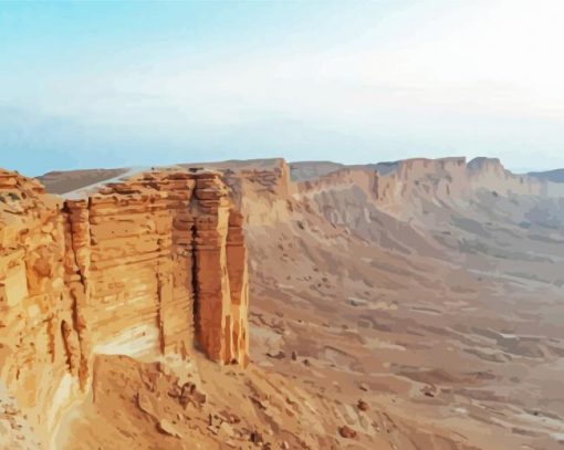 Saudi Arabia Edge Of The World Paint By Number