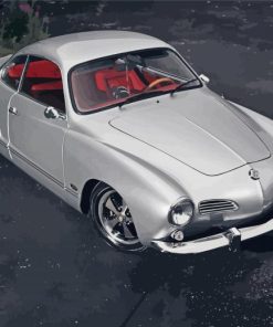 Silver Karmann Ghia Paint By Number