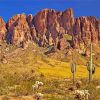 Superstition Mountains Arizona Landscape Paint By Number