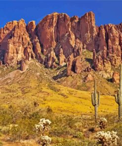 Superstition Mountains Arizona Landscape Paint By Number