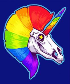 Unicorn Skull Art Paint By Number