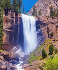 Vernal Falls California Paint By Number