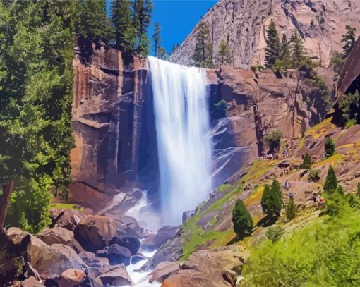 Vernal Falls California Paint By Number