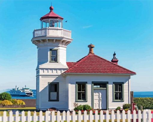 Washington Lighthouses Paint By Number