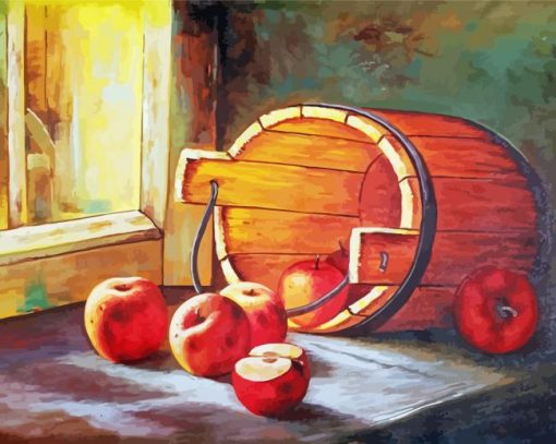 Aesthetic Apple Basket Fruit Paint By Number