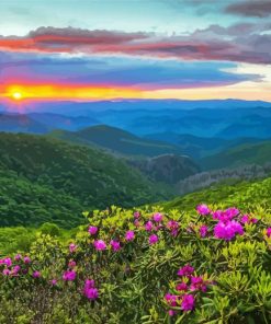 Aesthetic Blue Ridge Mountains Paint By Number