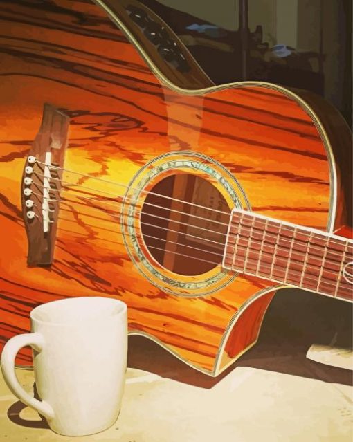 Aesthetic Coffee And Guitar Paint By Number