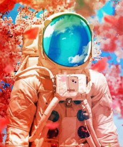 Aesthetic Floral Astronaut Art Paint By Number