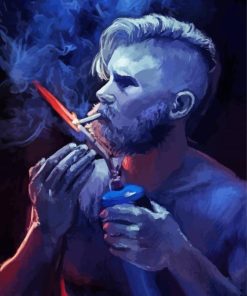 Aesthetic Man With Cigarette Art Paint By Number