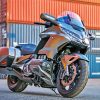 Aesthetic Grey Honda Gold Wing Motorcycl Paint By Number