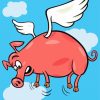 Animated Flying Pig Paint By Number