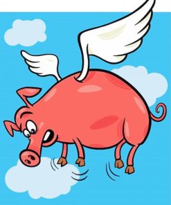 Animated Flying Pig Paint By Number