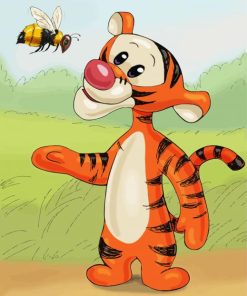 Baby Tigger With Bee Paint By Number