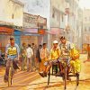 India Street Scene Paint By Number