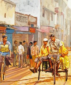 India Street Scene Paint By Number