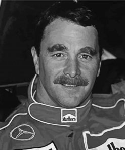 Monochrome Nigel Mansell Paint By Number