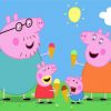 Pig Family Eating Ice Cream Paint By Number