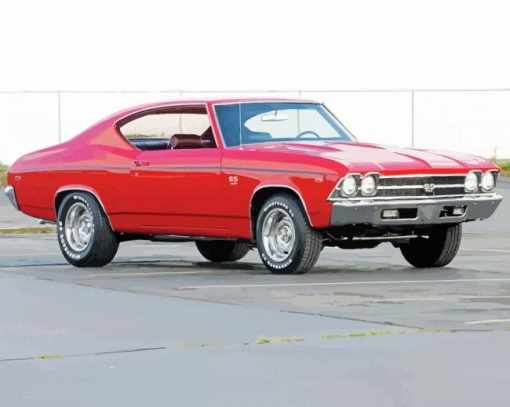 Red 1969 Chevelle Ss 396 Paint By Number