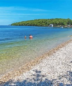 Sister Bay Beach Paint By Number