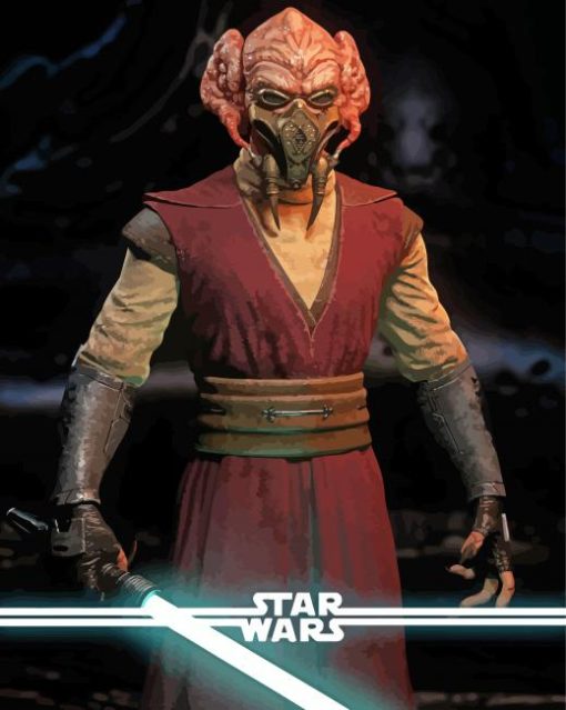 Star Wars Plo Koon Paint By Number