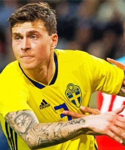 The Football Player Victor Lindelof Paint By Number