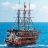 Turkish Pirate Ship In Water Paint By Number