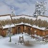 Wooden Snow Farmhouse Paint By Number