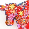 Abstract Floral Cow Paint By Number