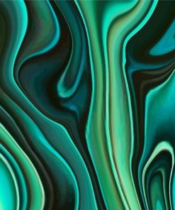 Abstract Green Blue Paint By Number