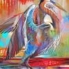 Abstract Heron Bird Animal Paint By Number