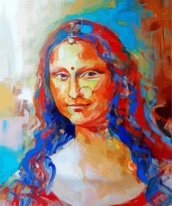 Abstract Indian Mona Lisa Paint By Number